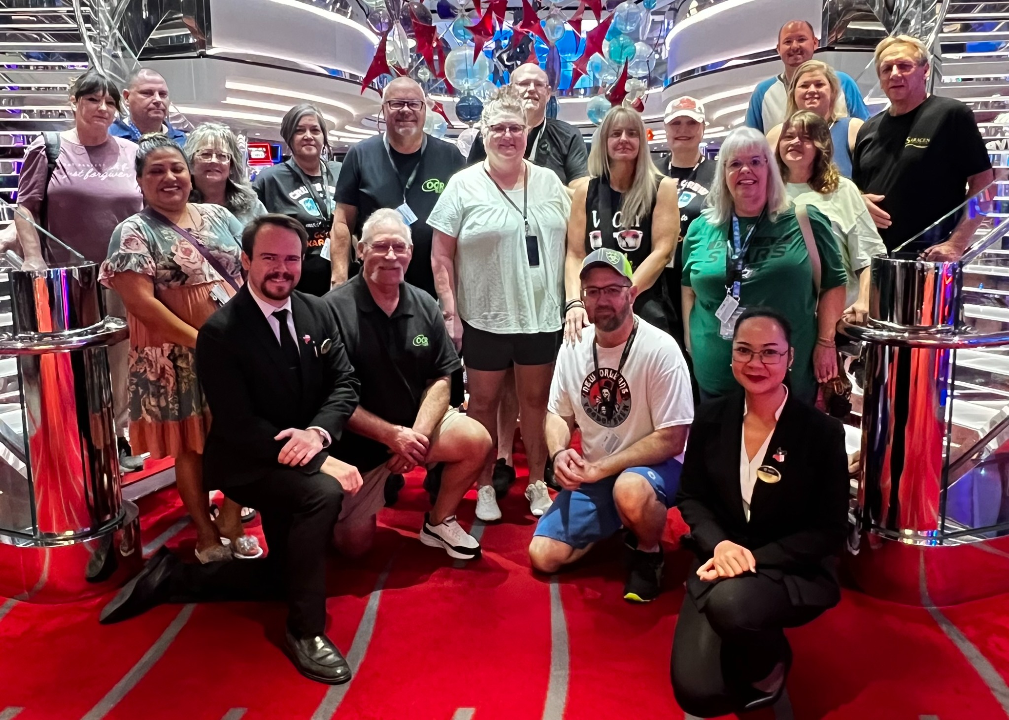 OCR Slots community group together on a cruise