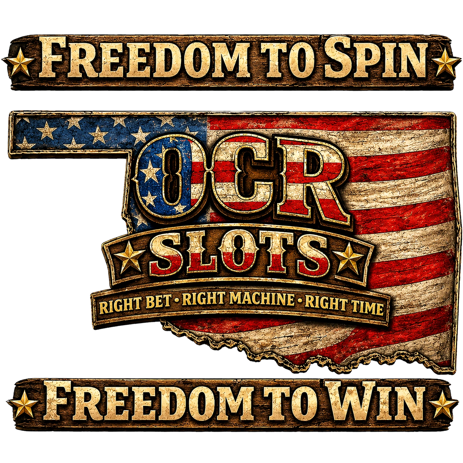 OCR Slots Freedom to Spin, Freedom to Win Americana design